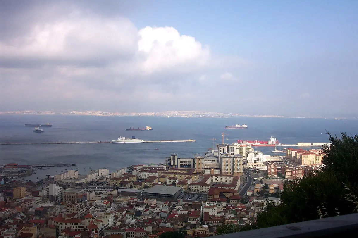 Algeciras and its bay seen from Gibraltar