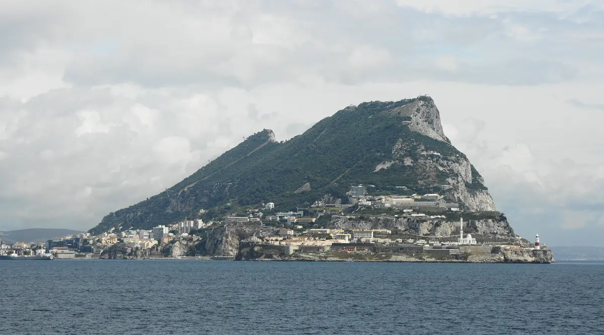The Rock of Gibraltar from the Strait